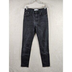 Paris Atelier & Other Stories Women's Tapered Black Denim Jeans Size 28